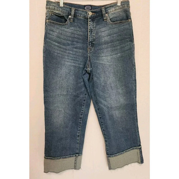 Scoop Womens Slim Jeans Ankle Cuff Leg Size 10 Blue - Picture 1 of 7